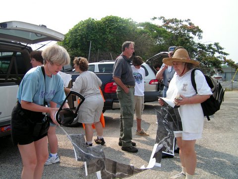 checking the map for fossils