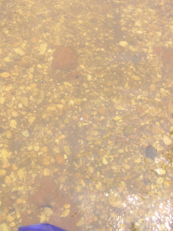 pebbles in water