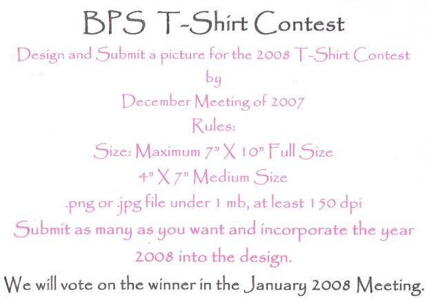 BPS T-Shirt Contest